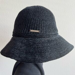 Vince Camuto Charcoal Knit Bucket Hat